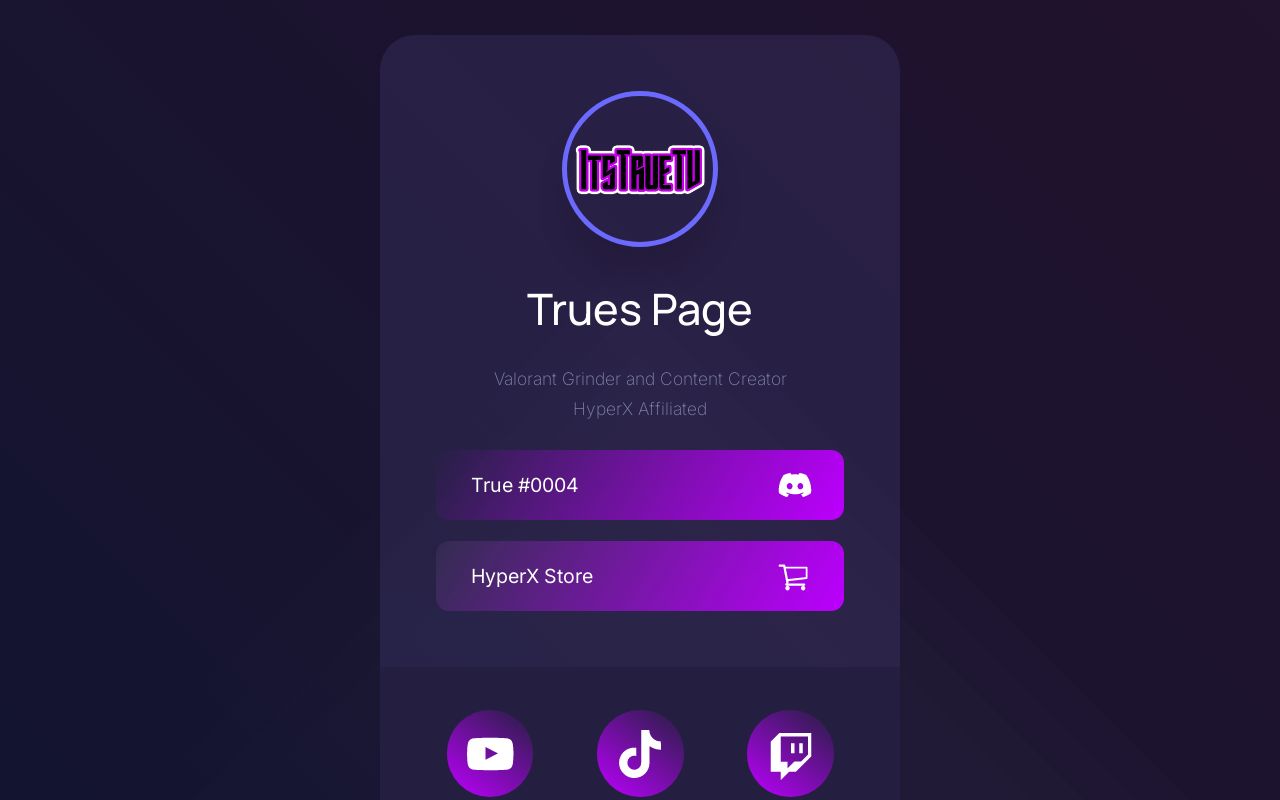 Carrd profile picture for @true